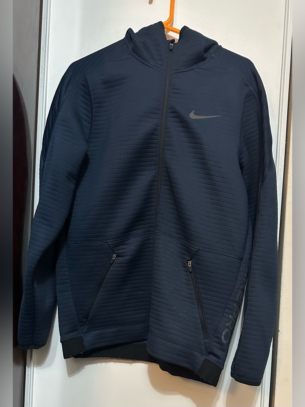 Pro Nike Men's Navy Blue Full-Zip Performance Jacket